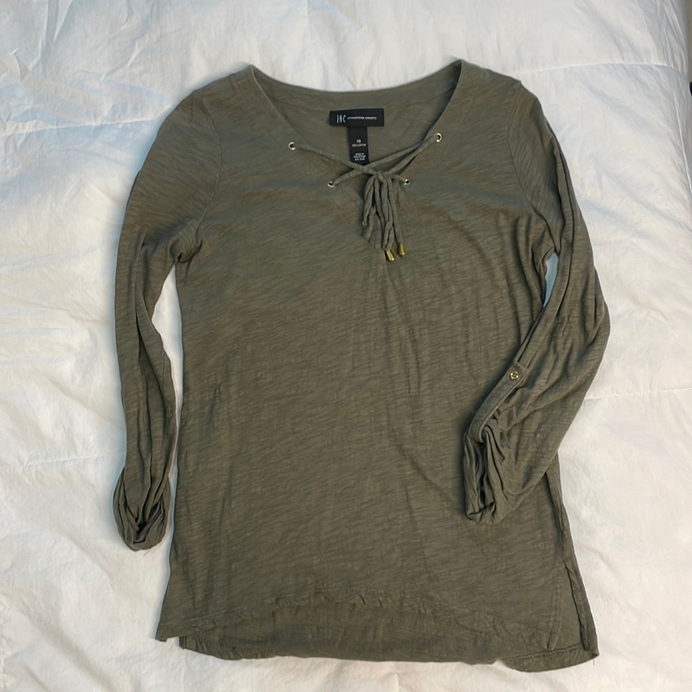 Olive green 3/4 sleeve top